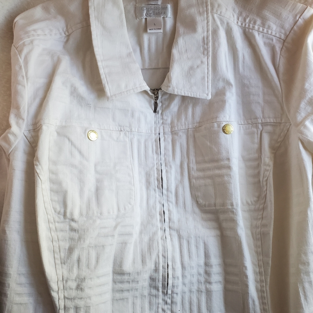🔴Christopher & Banks | White Jacket, size LARGE